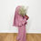 Miniature : Set Nihal tenue de pirère khimar volants abaya poches latérales, tenue mère-fille camel rose Ramadan Eid