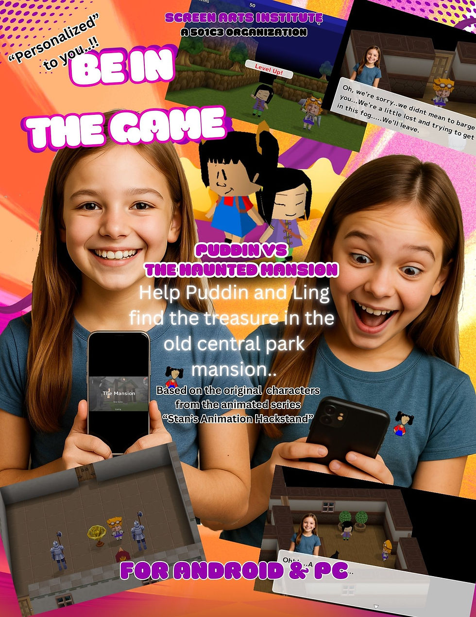 Puddin Vs The Mansion (Personalized RPG Game)