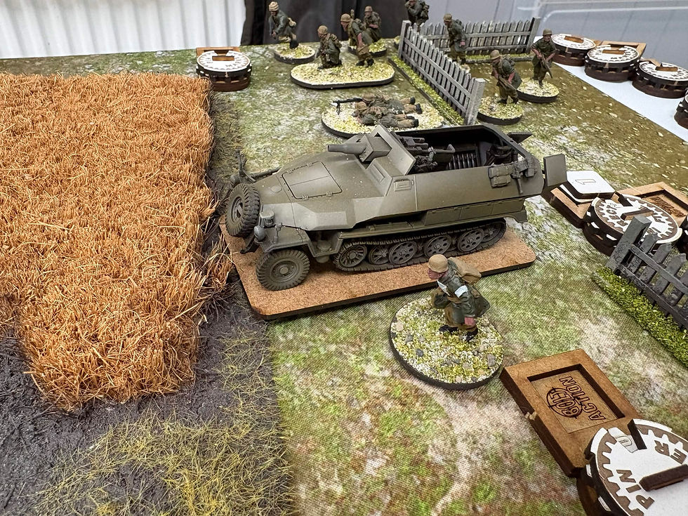 A beautifully painted Bolt Action miniature representing a WWII commander