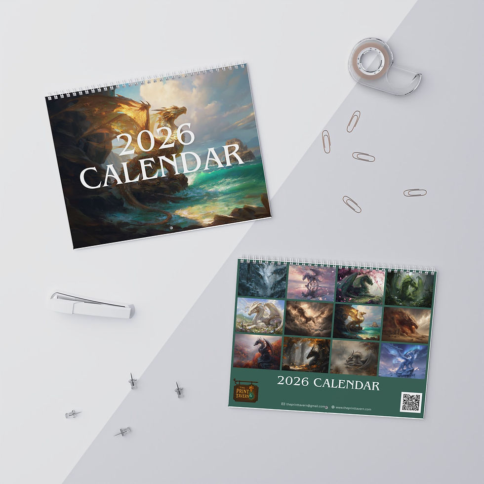 Thumbnail: 2026 Dragon Wall Calendar – Fantasy Art Calendar, Dragon Gift