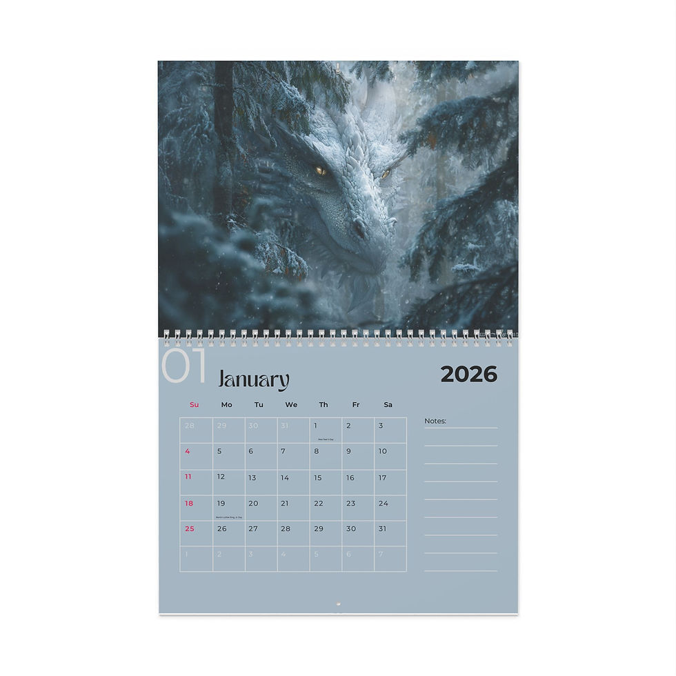 Thumbnail: 2026 Dragon Wall Calendar – Fantasy Art Calendar, Dragon Gift