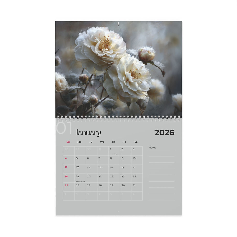 Thumbnail: 2026 Floral Wall Calendar – Flower Calendar, Cottagecore Gift