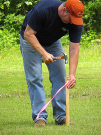 Staking the site.