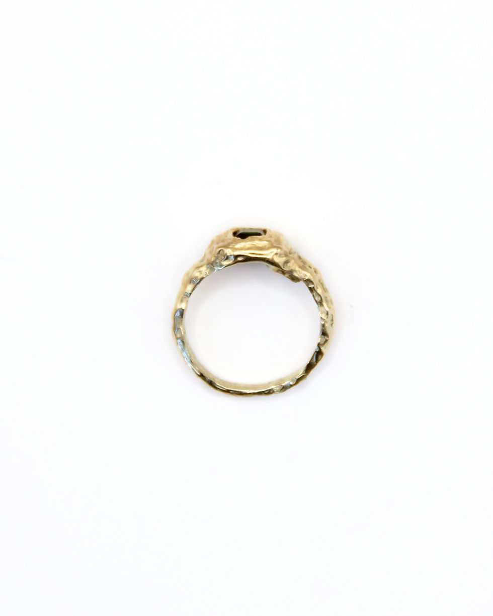Thumbnail: GOLD RING WITH GREEN TOURMALINE