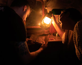 puzzle solving in escape room