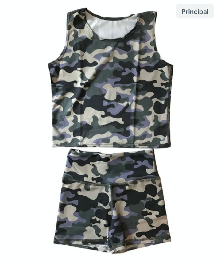 Miniatura: Conjunto Clo kids camuflajeado de short talla única 