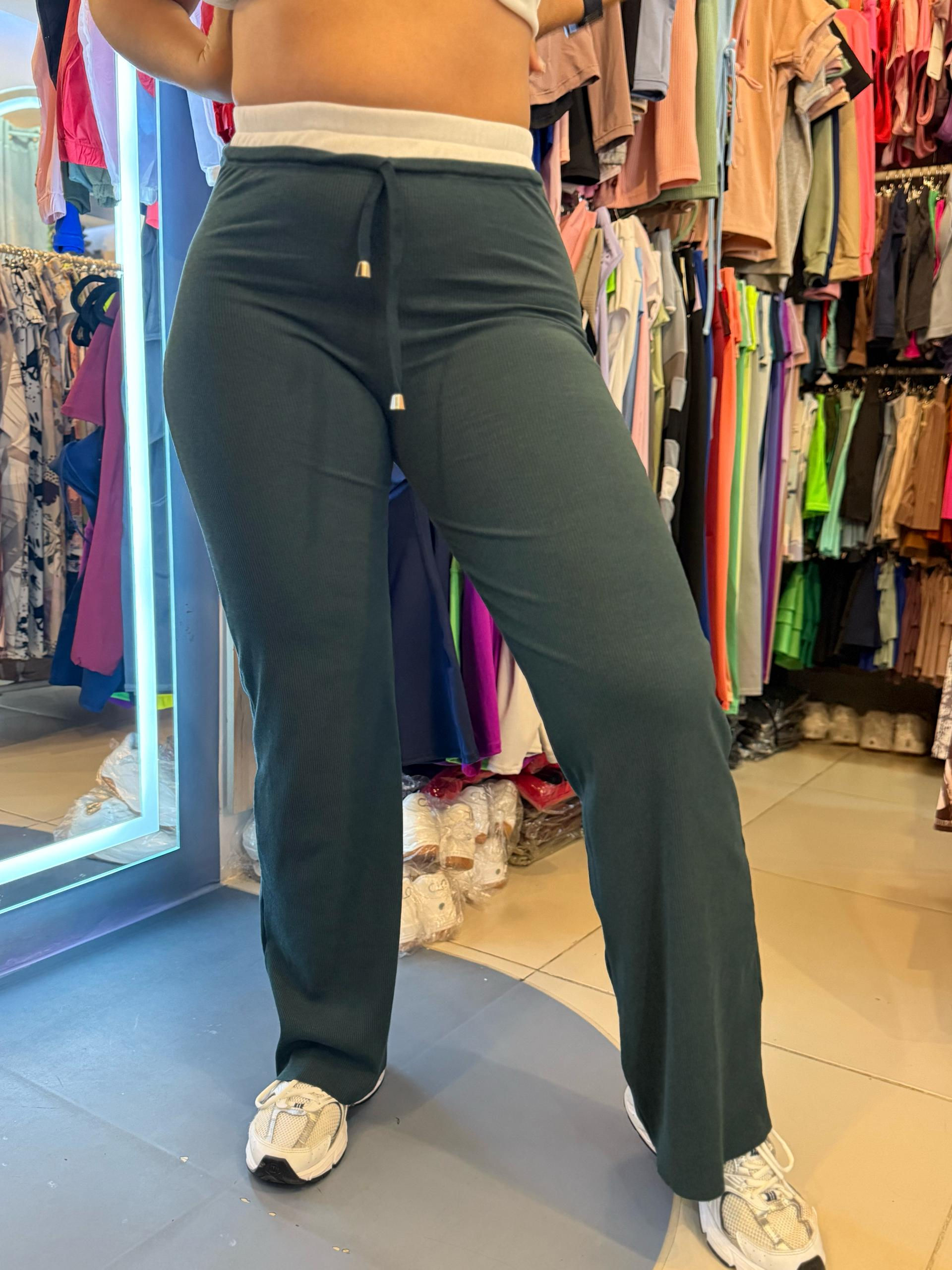 Pants comfy con pretina de color 