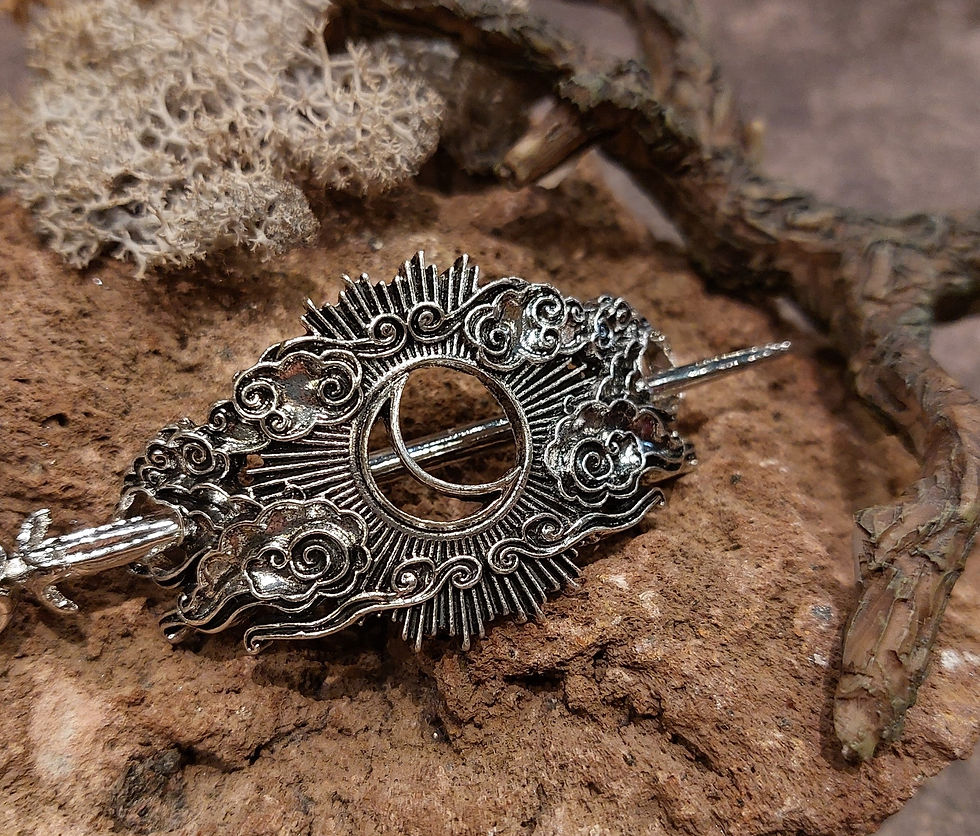 Thumbnail: Magical elements hairpin moon wicca pagan witchy hairpin jugendstil