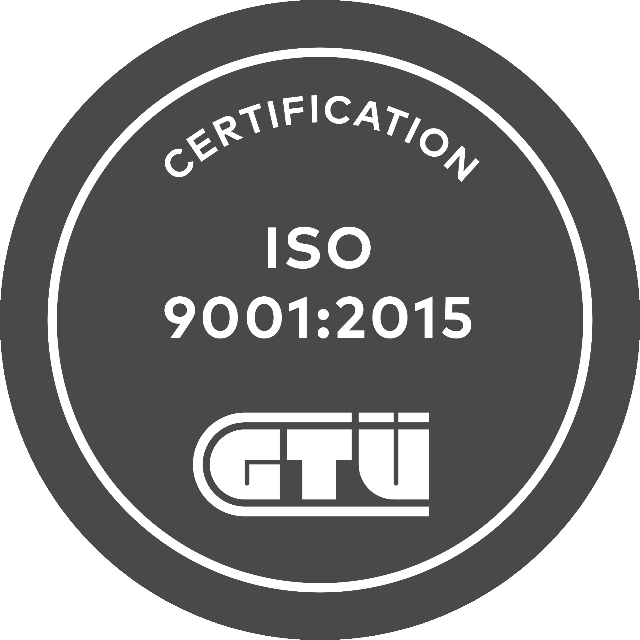 GTÜ Siegel Certification ISO-9001-2015_e