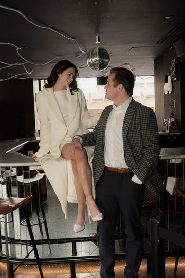 Editorial engagement photography inspired by Pinterest trends with a high-end luxury aesthetic