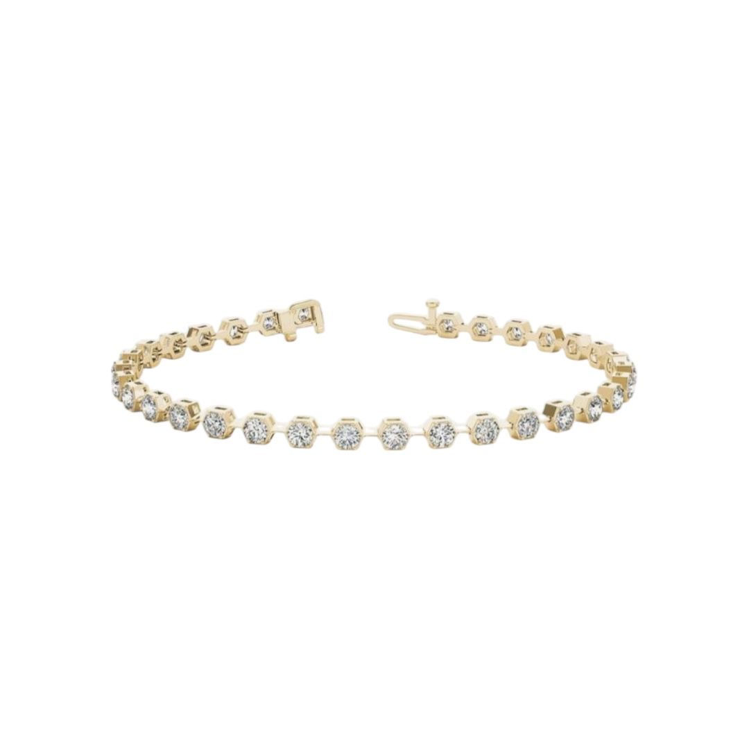 Round Stone Diamond Bracelet