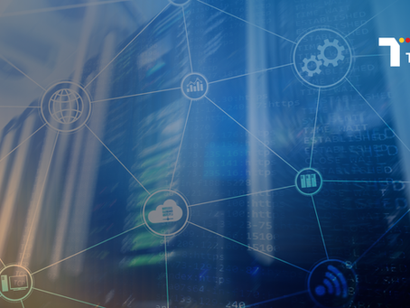 TriSeed Claude Enterprise implementation blog banner, showing a server room with connected network nodes