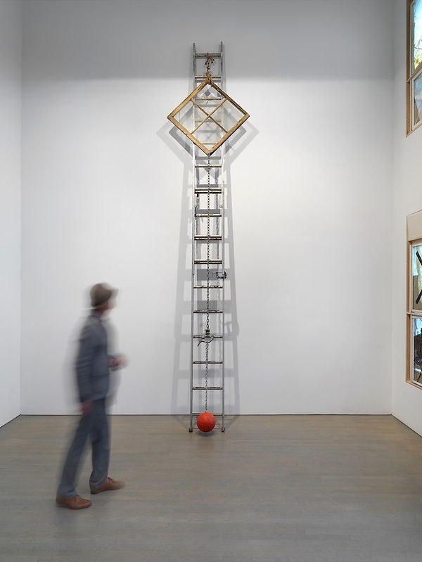 Orange Chapel, Justin Sterling, stain glass windows, ladder, solo exhibition, Oct 2 - Nov 8 2020, Jeffrey Kastner, Artforum, David Cohen, artcritical, Justin Sterling Performance, Autumn in New York, Pawel Wojtasik, Dario Lasagni, Cathouse Proper, Carroll Gardens art gallery, Cathouse Funeral