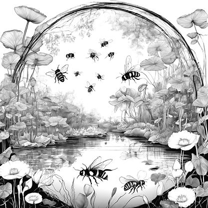 b&w sustainable include wildlife, bees,
