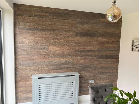 Wooden Cladded Dining Room Wall