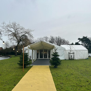 Corporate Marquee Christmas Party Catering, Canapé and Sit Down Menu, Nottinghamshire