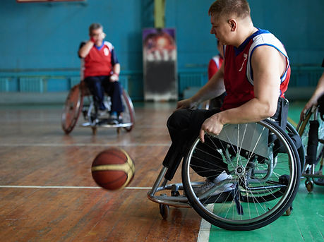 Disabled Athletes Playing Basketball