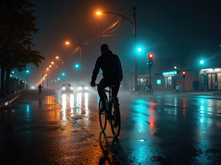 Herhangi bir aydınlatma olmadan karanlıkta bisiklet sürmek çok tehlikeli olabilir. 