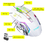 Küçük resim: UpWay TW-Q13 Kablosuz Sessiz RGB LED Işıklı Şarjlı 2400DPI Gaming Mouse Beyaz
