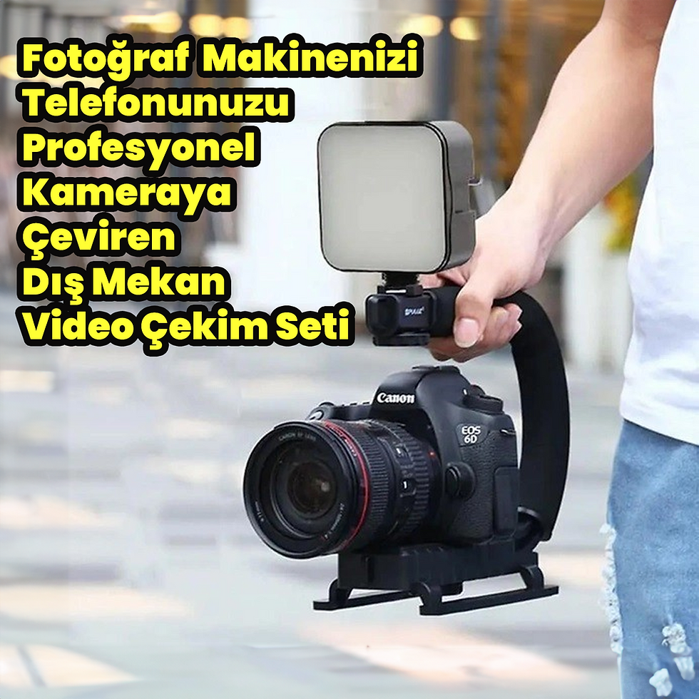 Küçük resim: UpWay AY49U Led Işıklı Mikrofonlu Profesyonel Kamera Telefon Sabitleyici Set