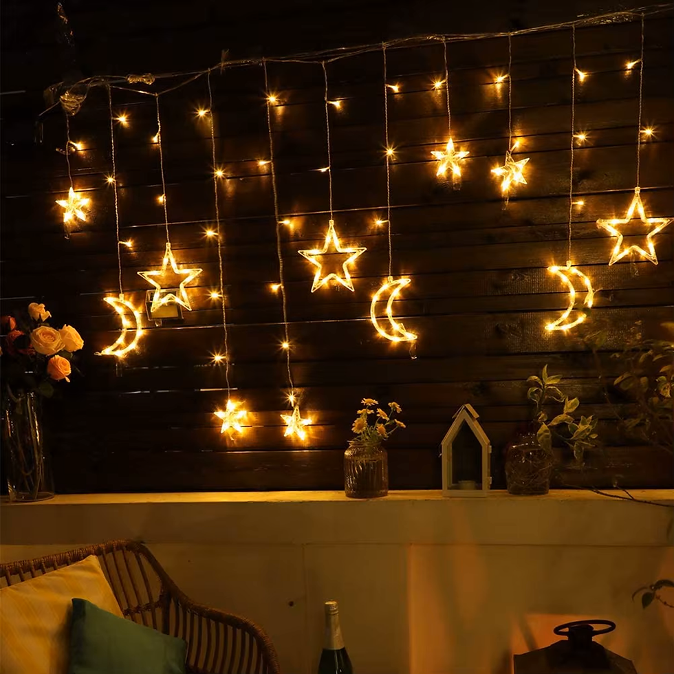 UpWay Hilal Yıldız 120 Led İç ve Dış Mekan 3x1M Dekoratif Aydınlatma