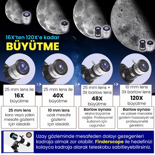 UpWay M40070 Tripotlu Çantalı Zenith-Barlow X2 Lensli Profesyonel