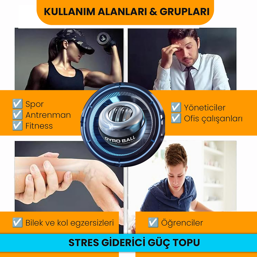 Küçük resim: UpWay Metal Gyro Ball El Bilek Egzersiz Topu Led Işıklı Kol Kuvvet Güç Topu