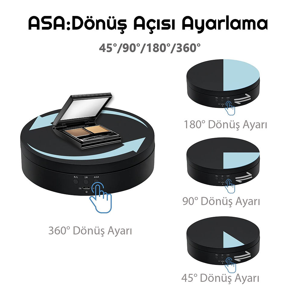 Küçük resim: UpWay 360 Derece Hız Ayarlı Otomatik Döner Motorlu Ürün Teşhir Standı