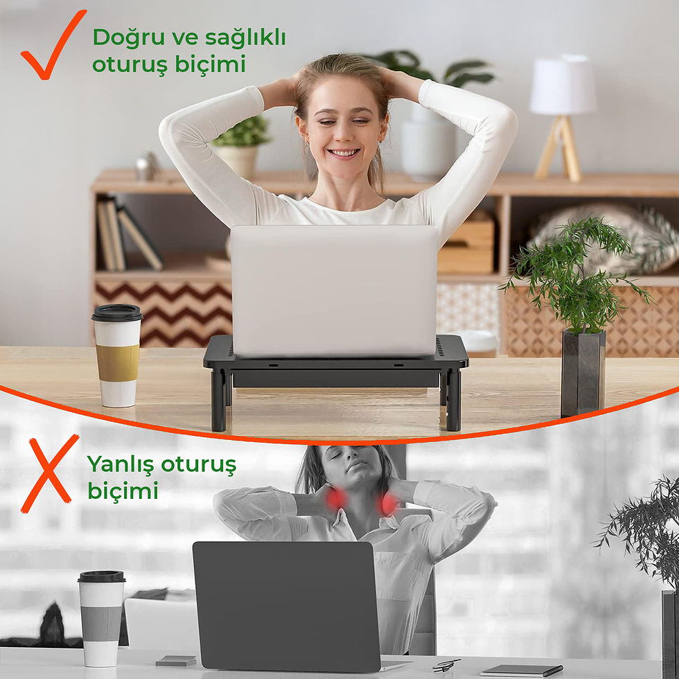 Küçük resim: Upway Çekmeceli Metal Laptop & Monitör Standı - Yükseklik Ayarlı 20Kg Kapasiteli