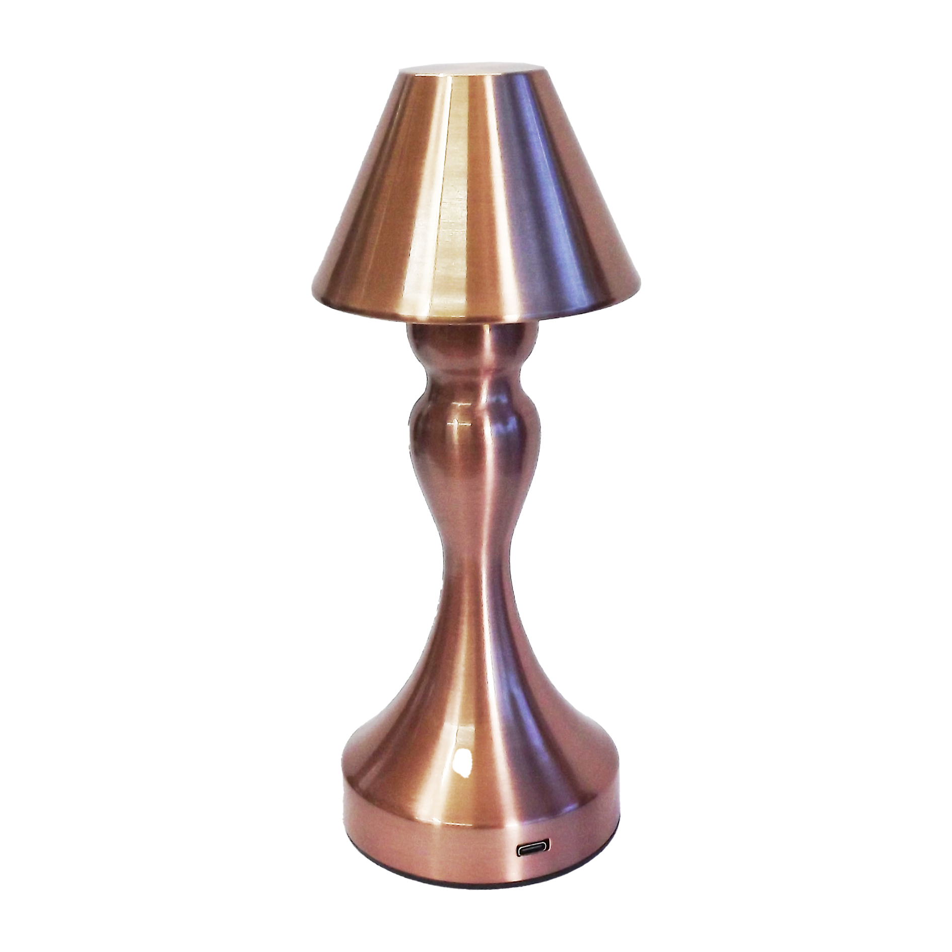 UpWay 3 Modlu LED Işıklı Dokunmatik Sarjlı Dekoratif Metal Bronz Masa Lambası