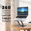 Küçük resim: Upway 360° Dönen Yükseklik Ayarlı Studio Style Alüminyum Laptop ve Tablet Standı