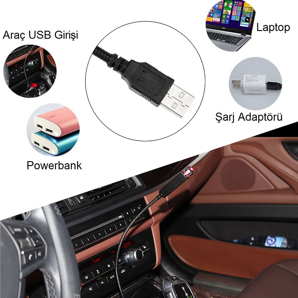 Küçük resim: Usb Yıldızlı Dekoratif Led Işık Araç İçi Oda Mekan Süsleme Gece Lambası Mor