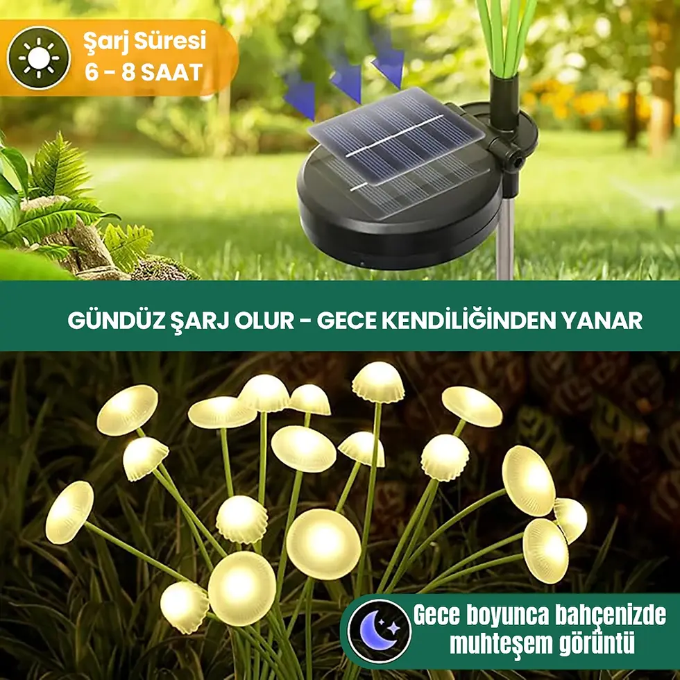 Küçük resim: Upway Jellyfish Güneş Enerjili 6 Led Işıklı Dekoratif Bahçe Peyzaj Lambası