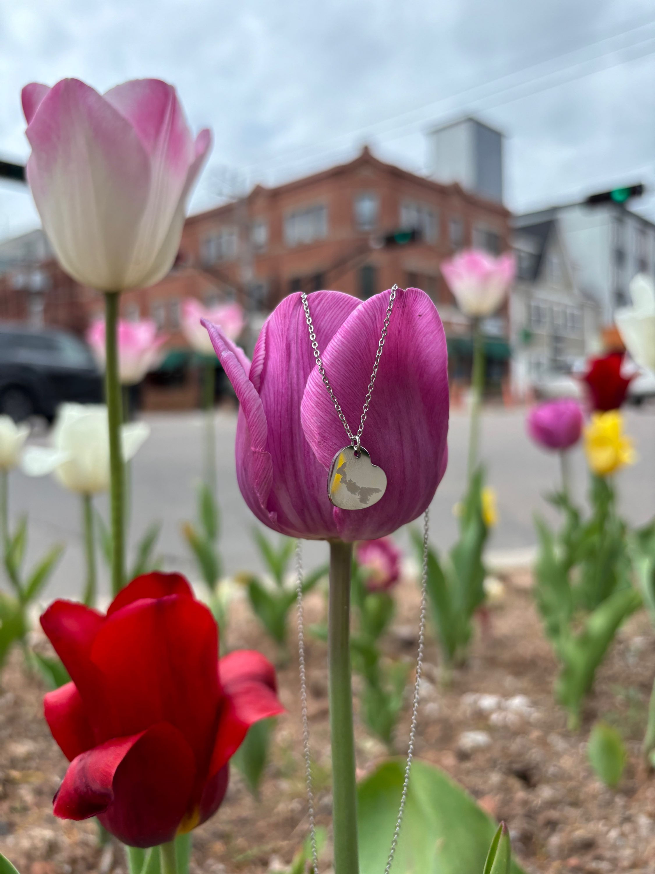 PEI heart necklace