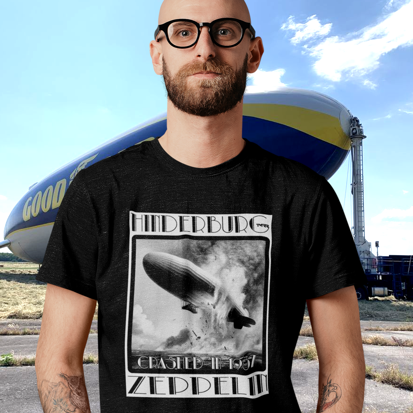 T-shirt Zeppelin Crash