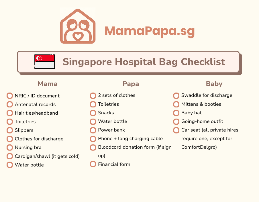 Hospital Bag Packing List for Singaporean Moms