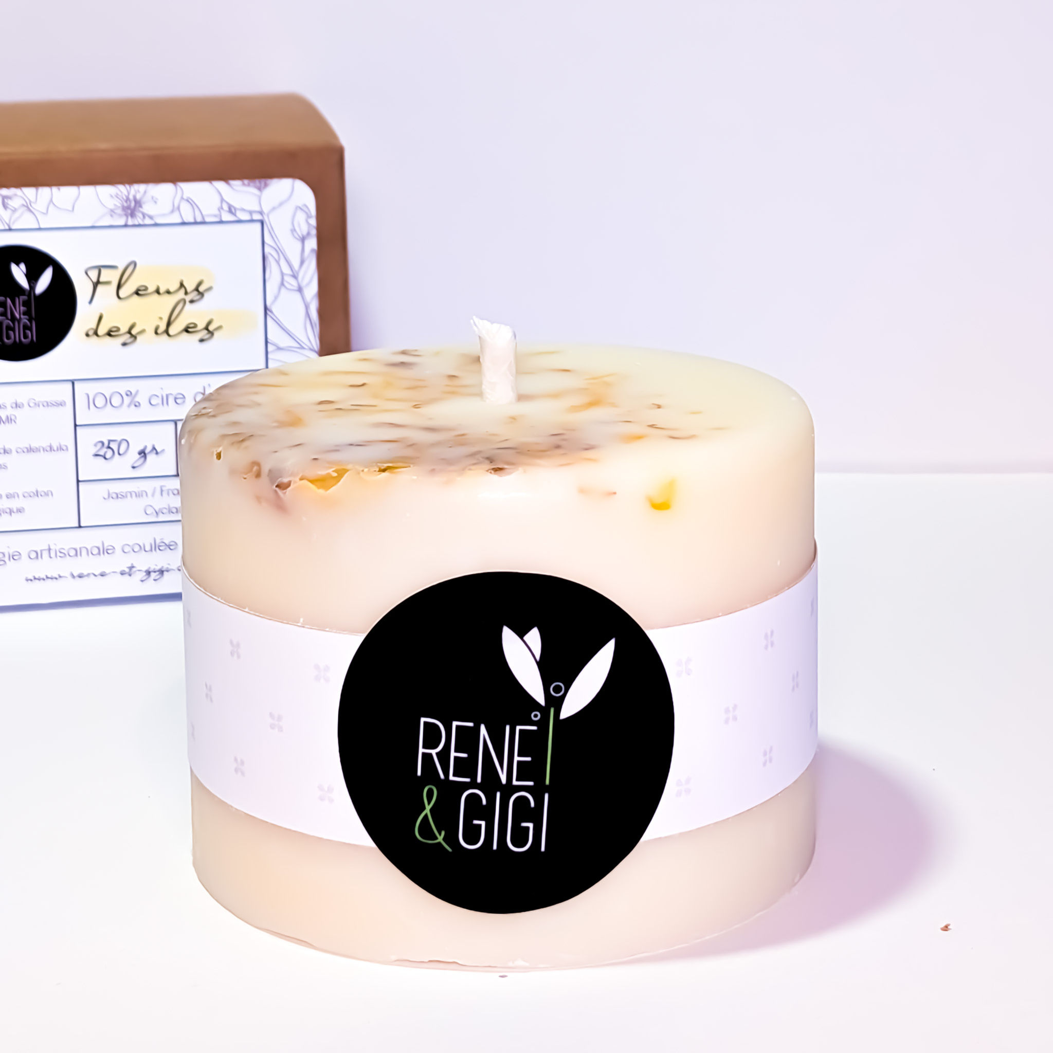 Bougie Pilier Fleurs des Iles