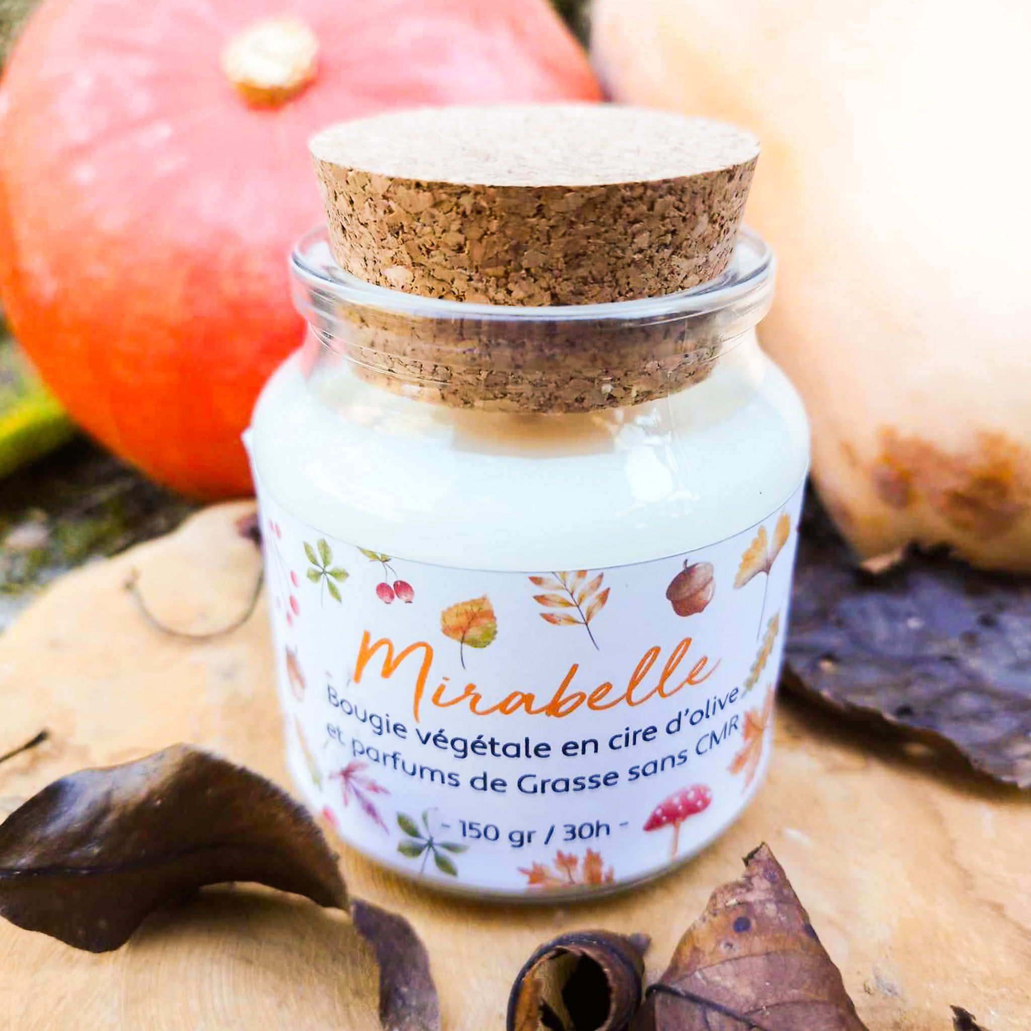 Bougie mirabelle en cire d'olive