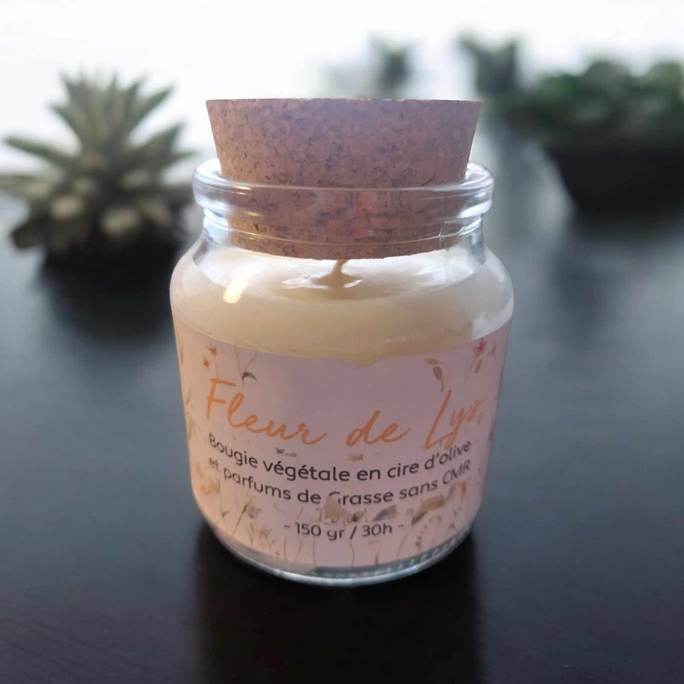 Amochée - Bougie cire d'olive - Fleur de Lys