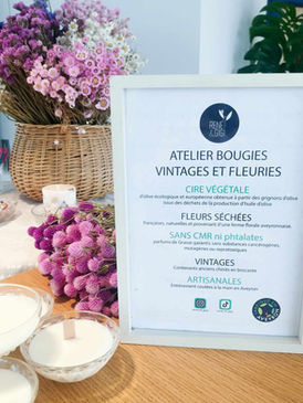 Atelier bougies fleuries chez Meetic