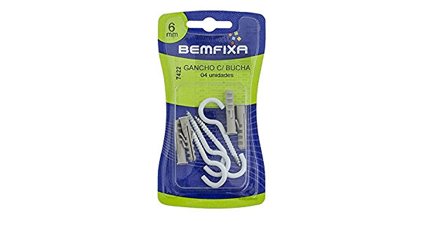 Miniatura: BEMFIXA GANCHO ZINCADO 3.4X60 C/B6