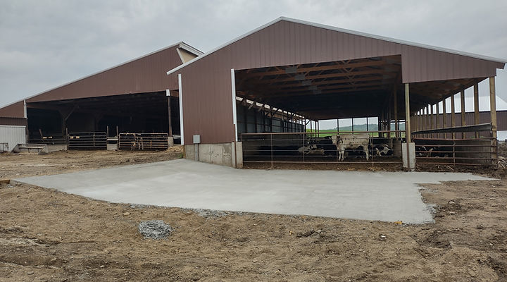 New exterior concrete