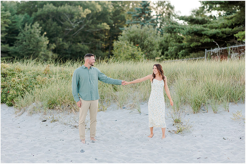 nh beach engagement session
