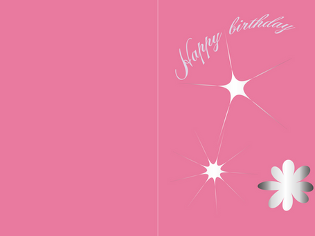 pink birthday card for princess