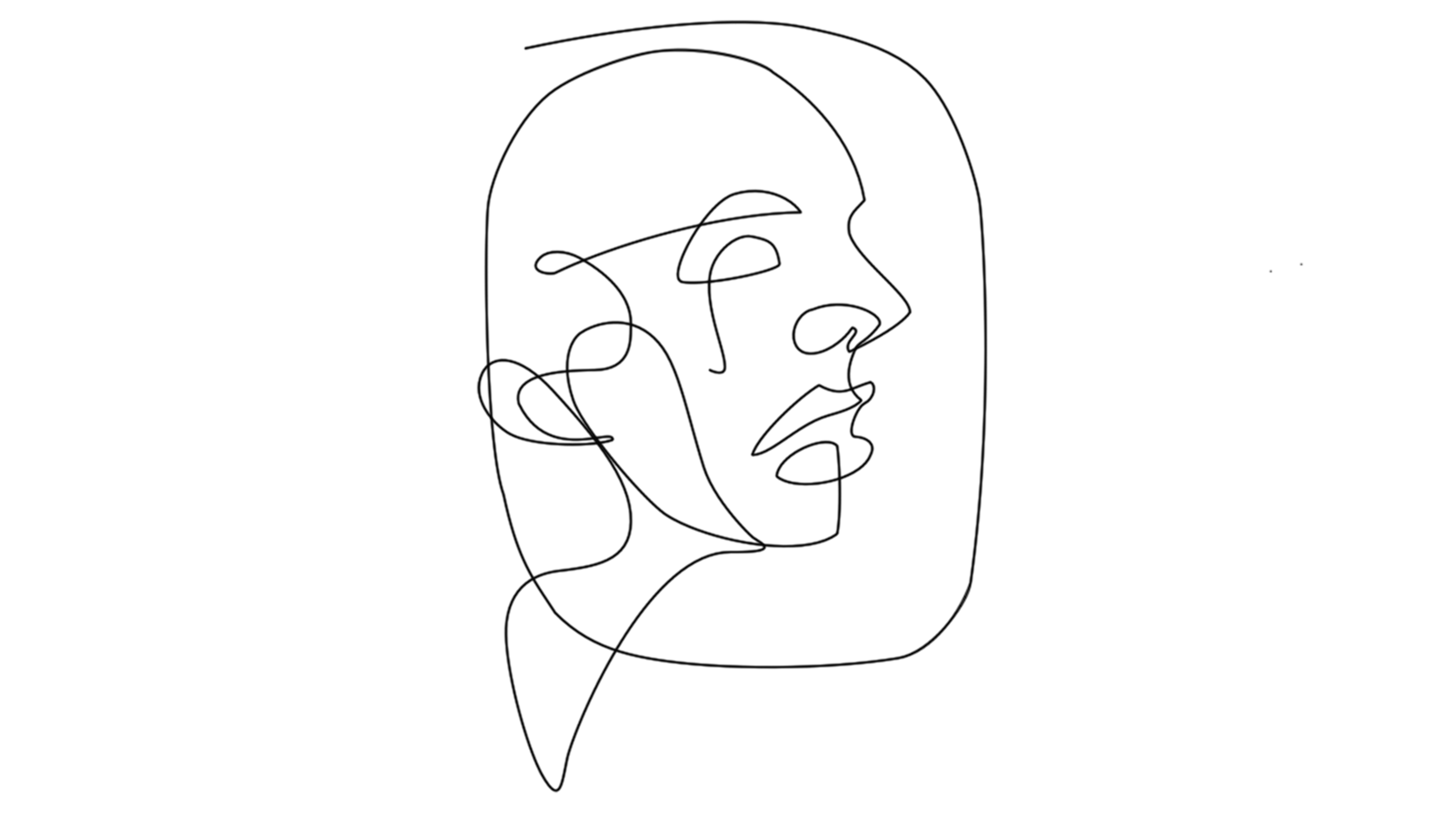 Anima Performentality Logo- one line sketch of individual looking into the mirror