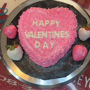 Single Layer Heart Cake