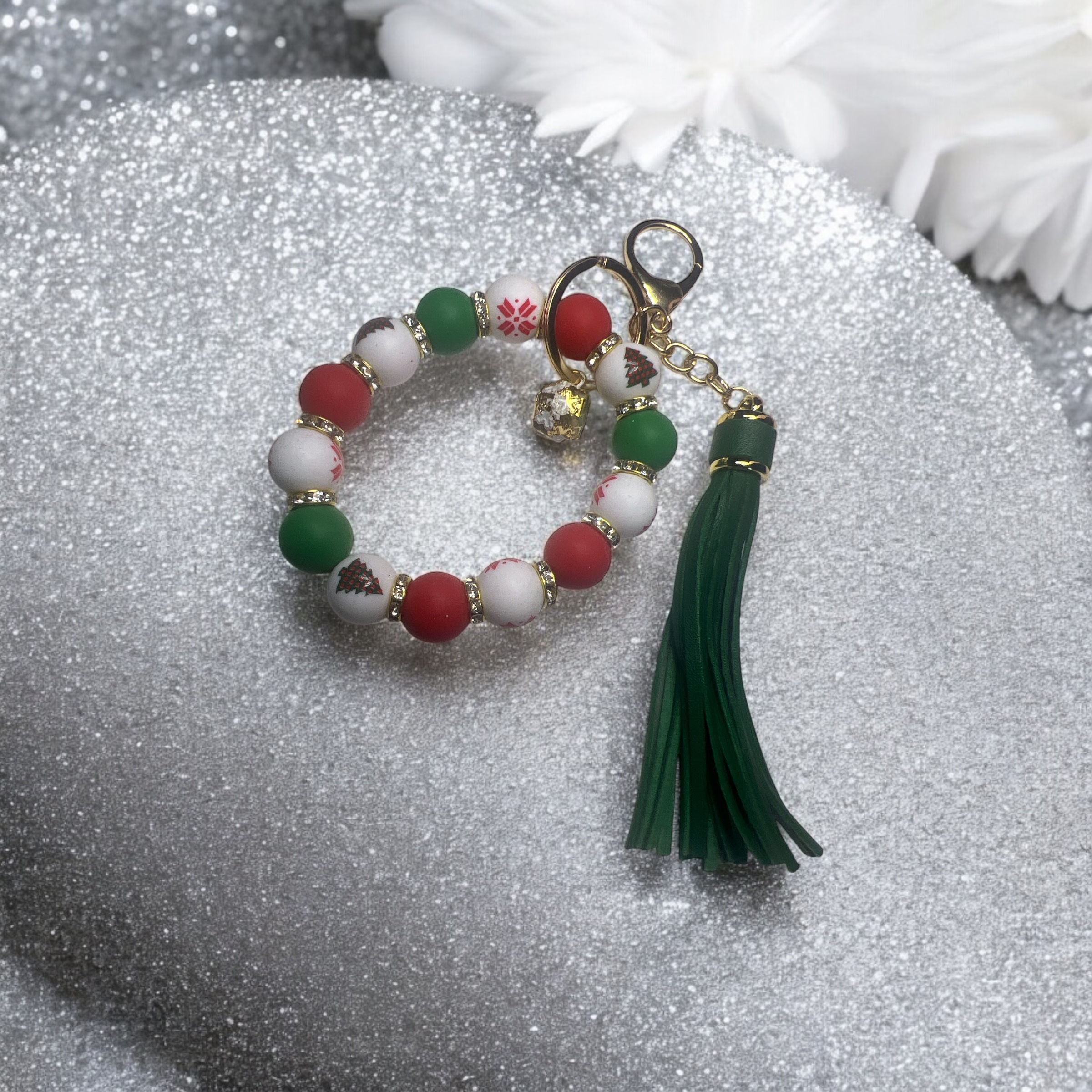 Christmas key chain wristlet
