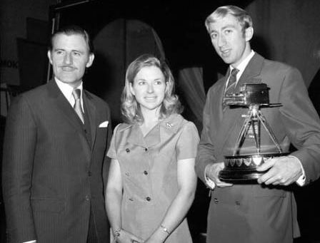 Tres leyendas británicas deportivas: Graham Hill, Marion Coakes y David Hemery