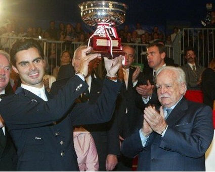 Rodrigo Pessoa con el Príncipe Rainiero de Mónaco