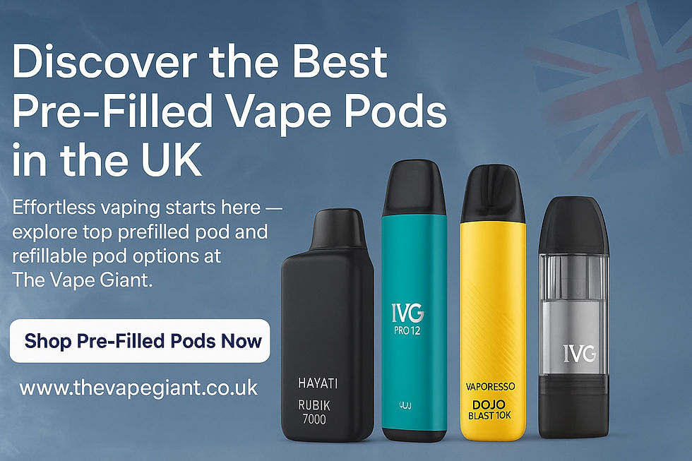 pre-filled vape pods, prefilled vape pods UK, buy pre-filled pods online, best prefilled vape pods, disposable vape pods UK, ready-to-use vape pods, refill-free vape pods, prefilled pod vape kits, vape pod cartridges, vape pods with e-liquid, pod vapes UK, The Vape Giant pods